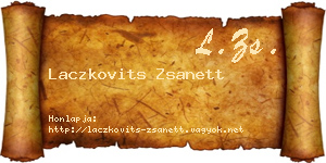 Laczkovits Zsanett névjegykártya